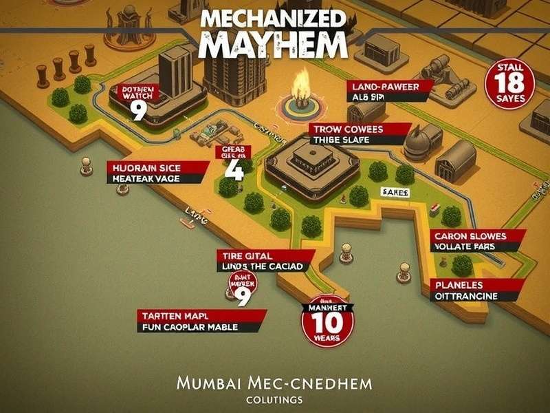 Game map showing iconic Mumbai locations Mumbai Mechanized Mayhem map locations